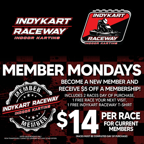 IndyKart Raceway Member Mondays at The Marketplace Mall