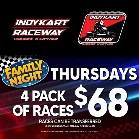 IndyKart Raceway Family Night Thursdays at The Marketplace Mall